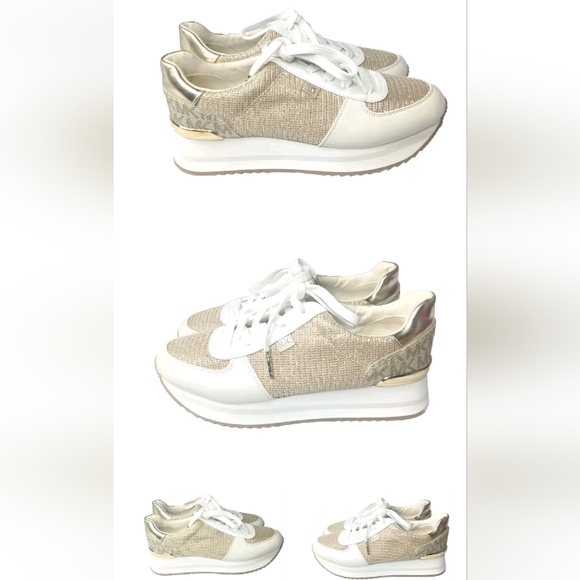 Michael Kors Women's Monique Trainer Shoes, Pale Gold, Size 6 Medium - Picture 7 of 12